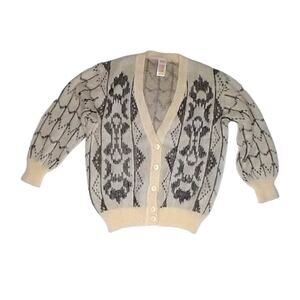 80's Vintage Mohair V-neck Cardigan size Medium